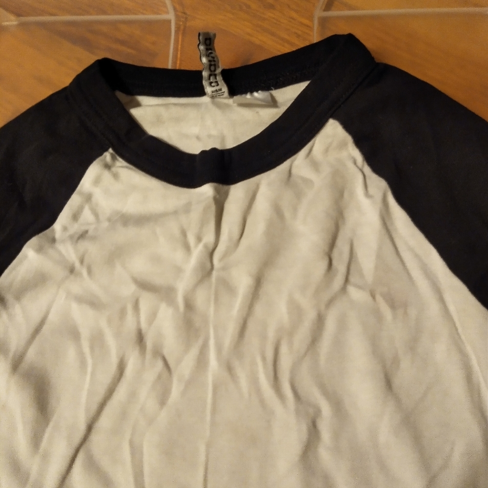 Black baseball tee
